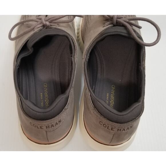 Cole Haan Men 2.ZeroGrand Lined Laser Wingtip Oxford Gray Leather Sz 8.5M C23814 main image 4